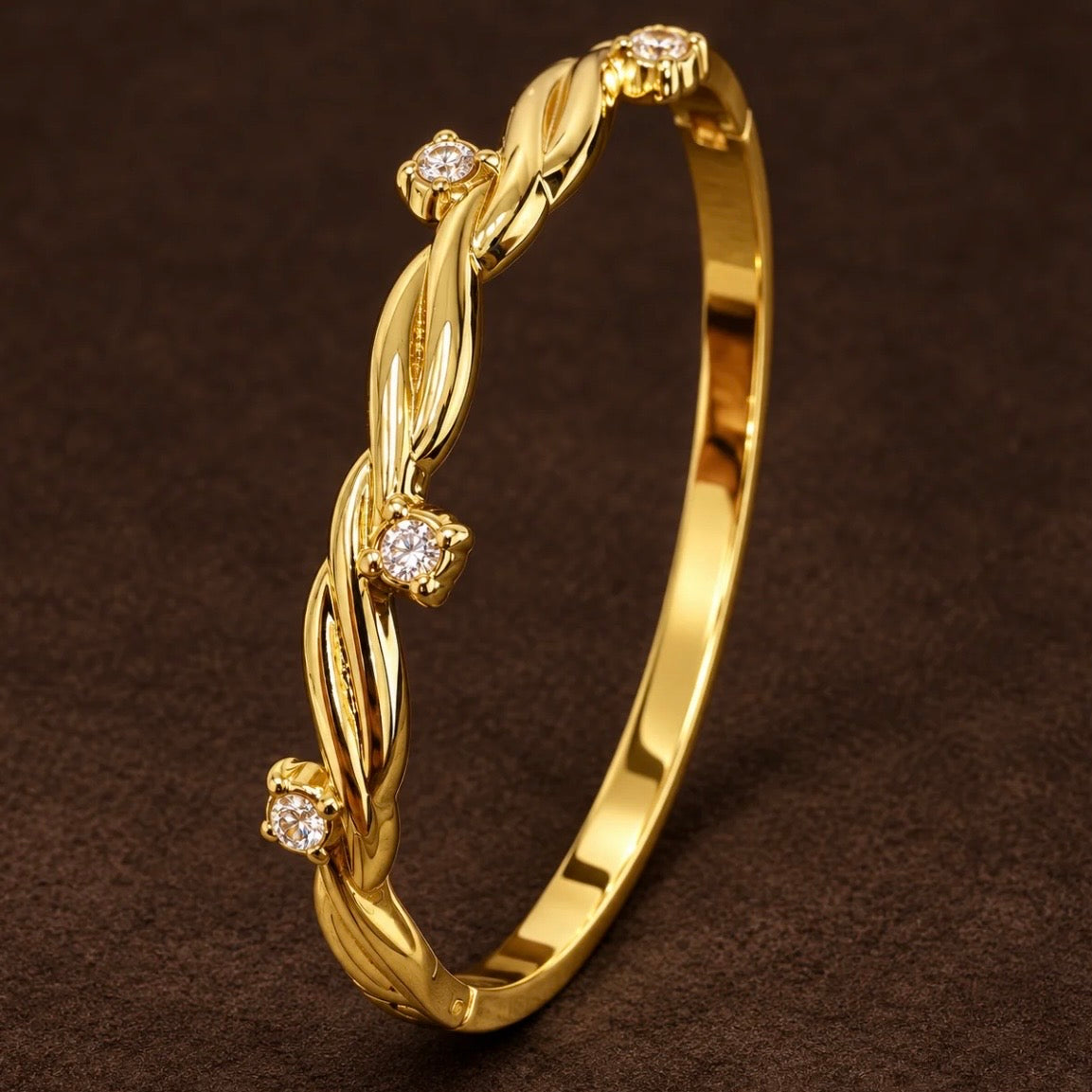 Athena Studded Bangle (Thin Wrist)