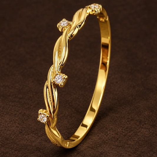 Athena Studded Bangle (Thin Wrist)