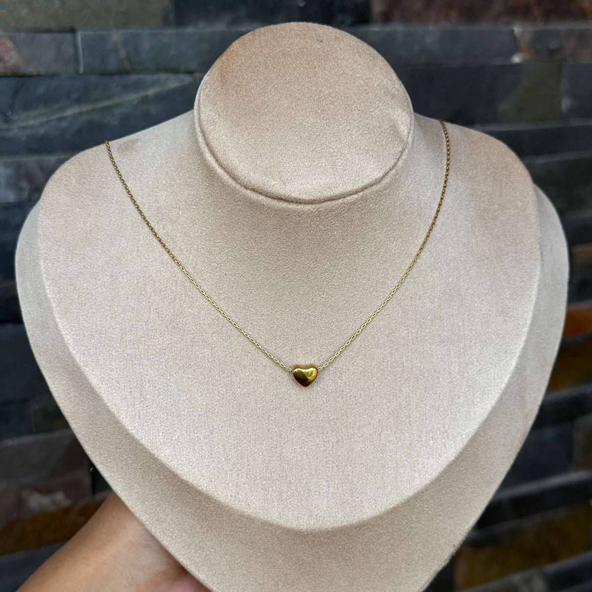 Petite Solid Heart Necklace