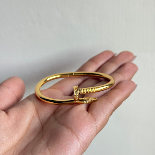 Studded Nail Bangle (Thin Wrist)