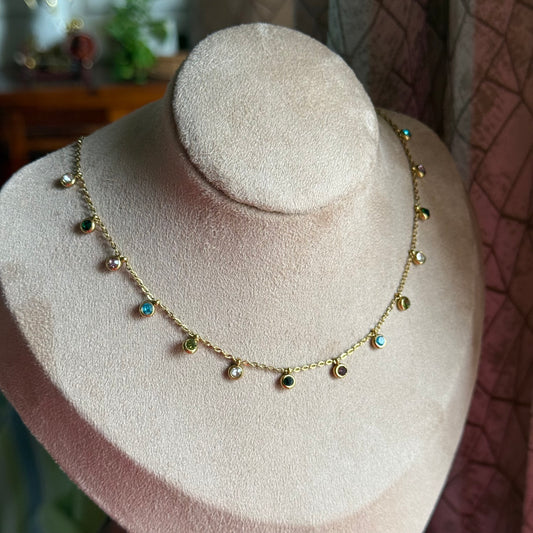 Francesca Multi-Color Studded Necklace