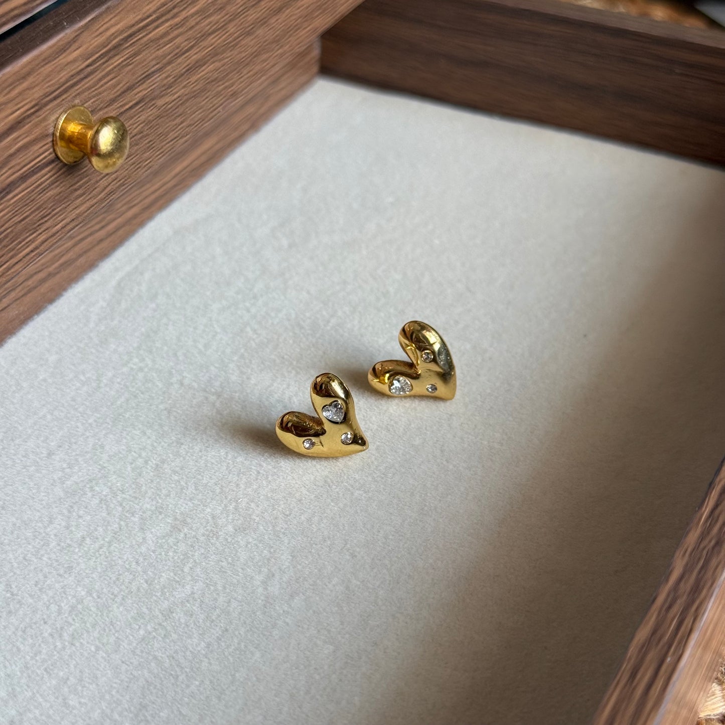 Studded Whimsy Heart Studs