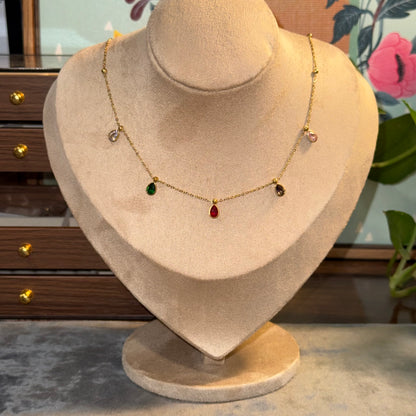 Spectrum Drop Necklace + Earring Set