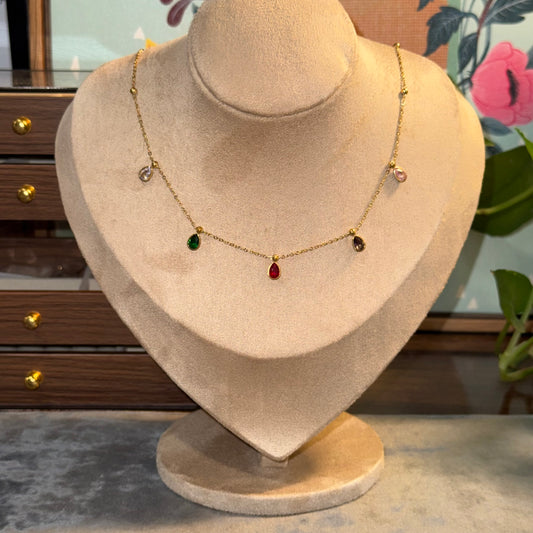 Spectrum Drop Necklace + Earring Set