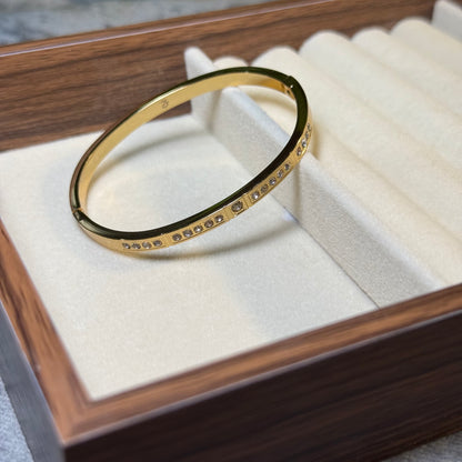 Symphony Rectangle Line Bangle (Thin Wrist)