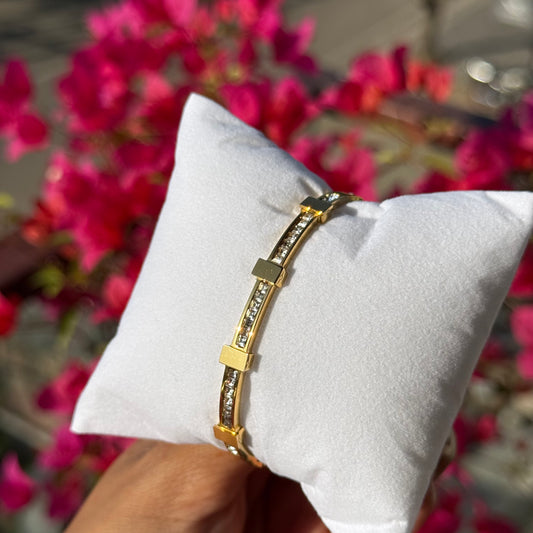 Geometric Pavé Bangle