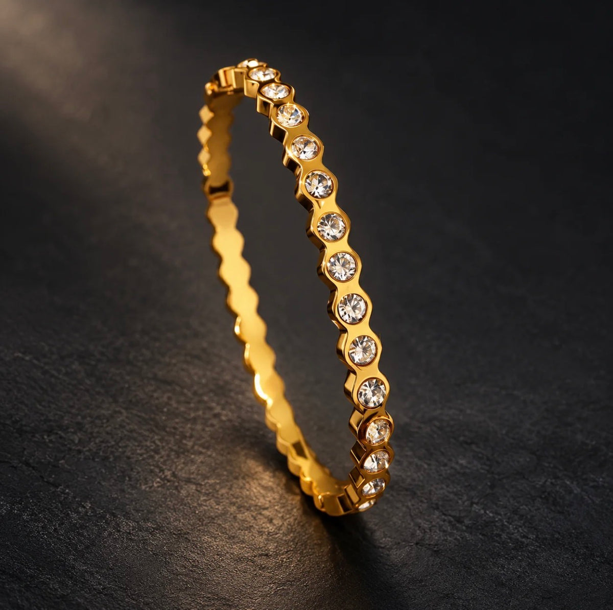 Virginia Studded Bangle (Thin Wrist)