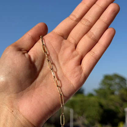 Linear Link Minimal Chain Bracelet