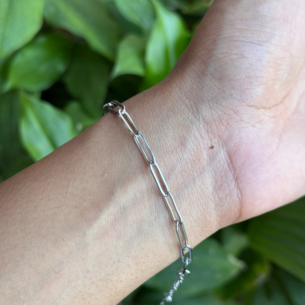 Paperclip Chain Bracelet (Silver)