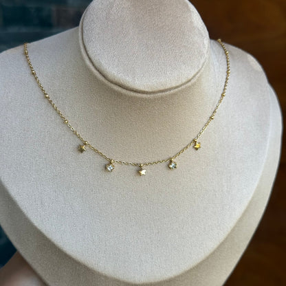 Celestial Shimmer Dainty Necklace