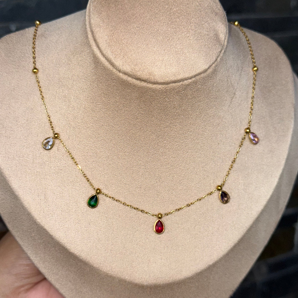 Spectrum Drop Necklace + Earring Set