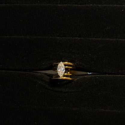 Multi-Band Marquise Solitaire Ring HOUSE OF LAILA