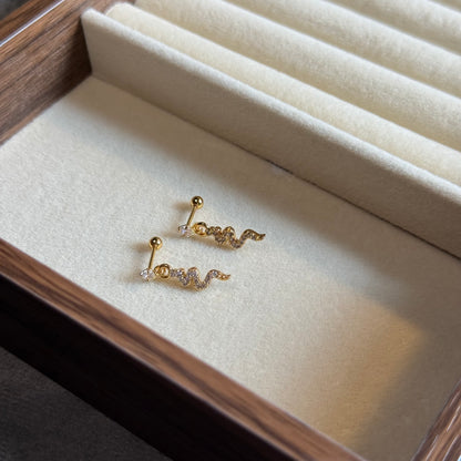 Snake Dangle Ball-Back Studs