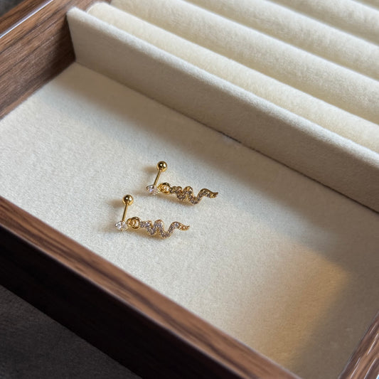 Snake Dangle Ball-Back Studs