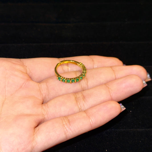 Green Studded Ring