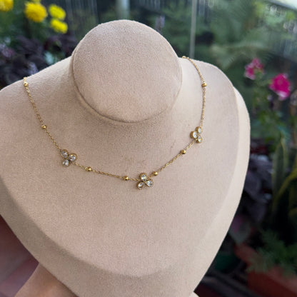 Pure Clover Necklace + Earring Set