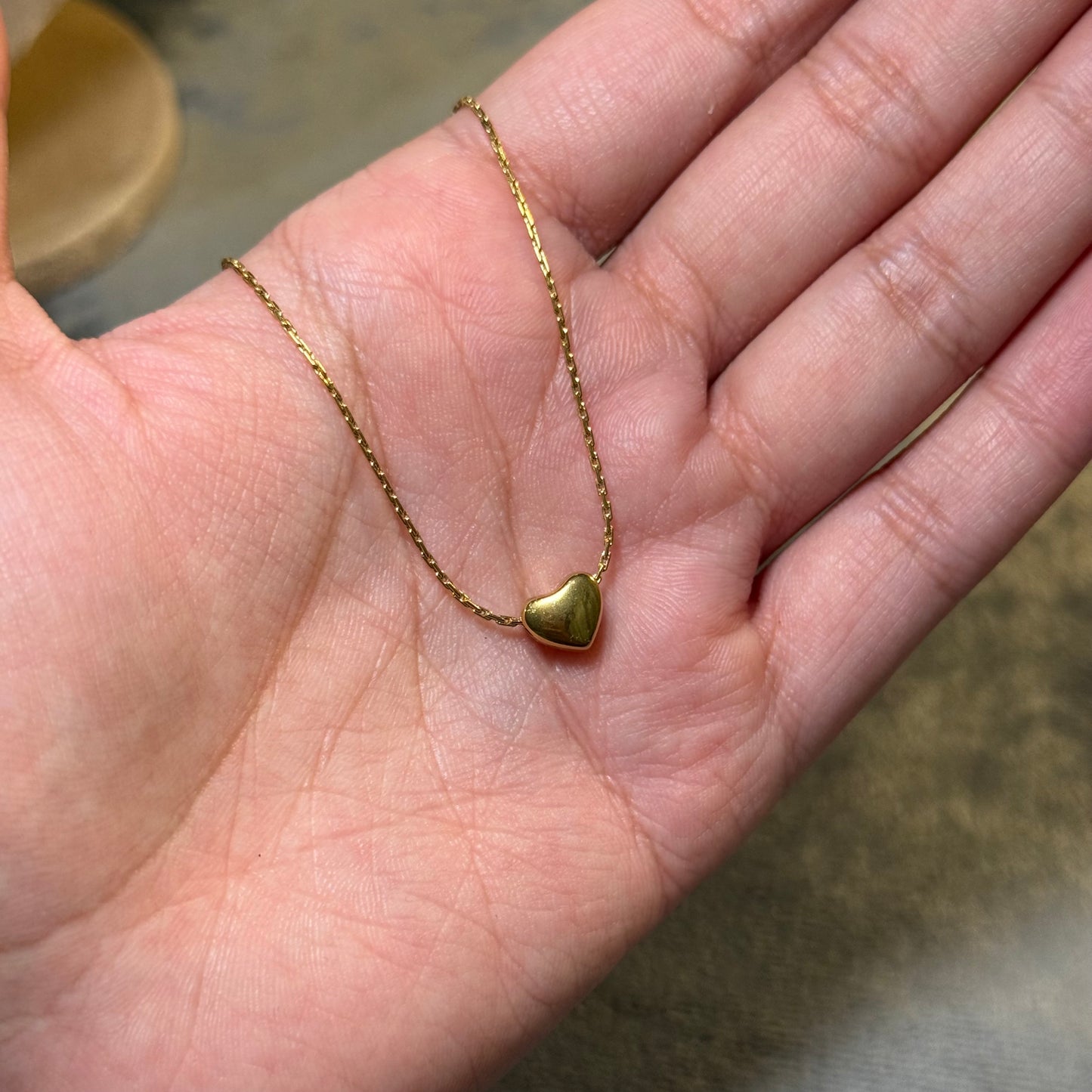 Petite Solid Heart Necklace
