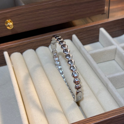 Hive Silver Bangle