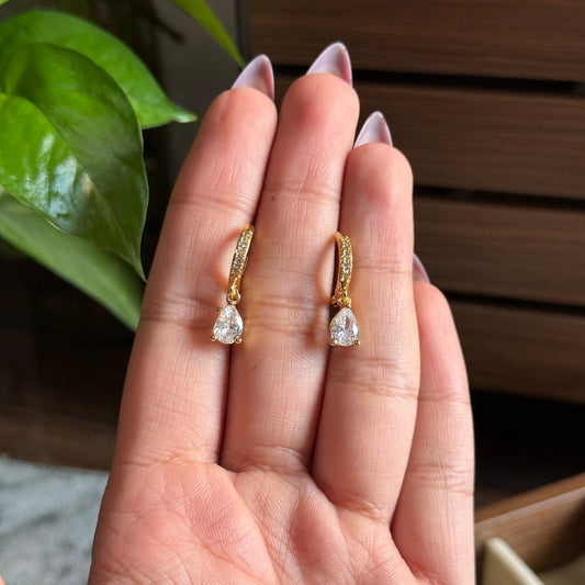 Dew-Drop Studded Hoops