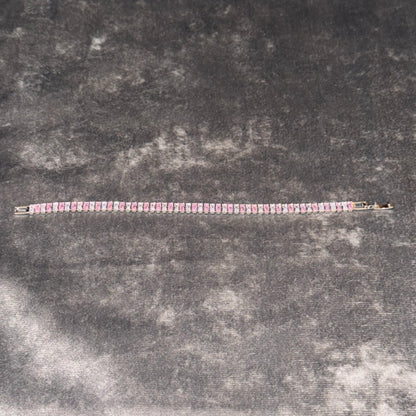Cotton Candy Baguette Tennis Bracelet