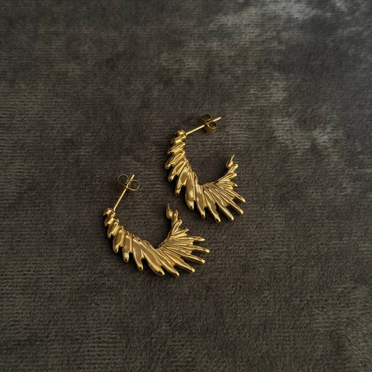 Solar Flare Hoop Studs