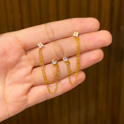 Blossom Double-Piercing Studs