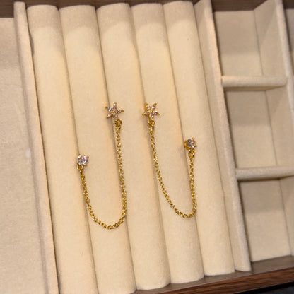 Jasmine Double-Piercing Studs