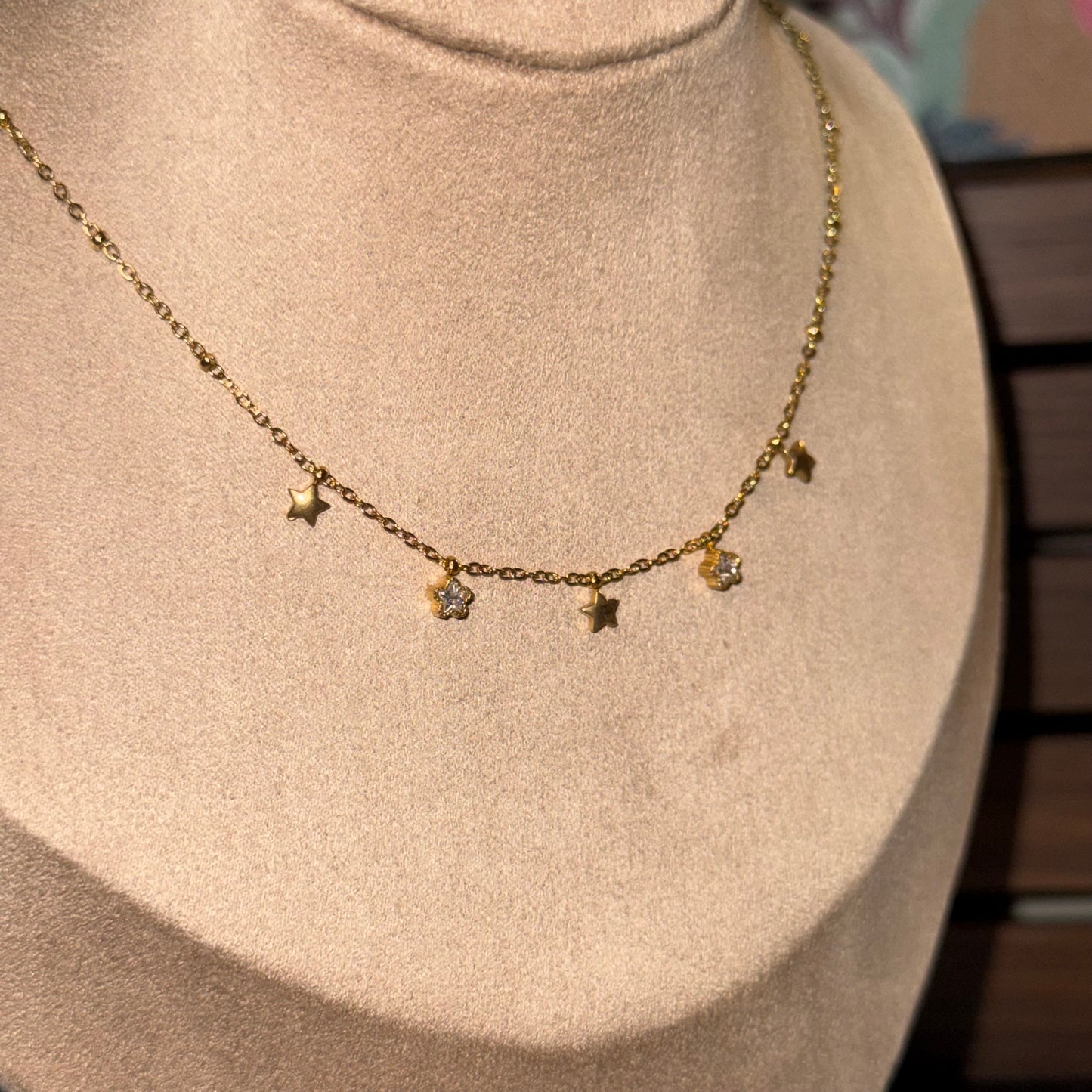 Celestial Shimmer Dainty Necklace
