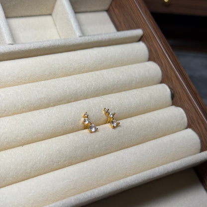 Trio Stack Ball-Back Studs