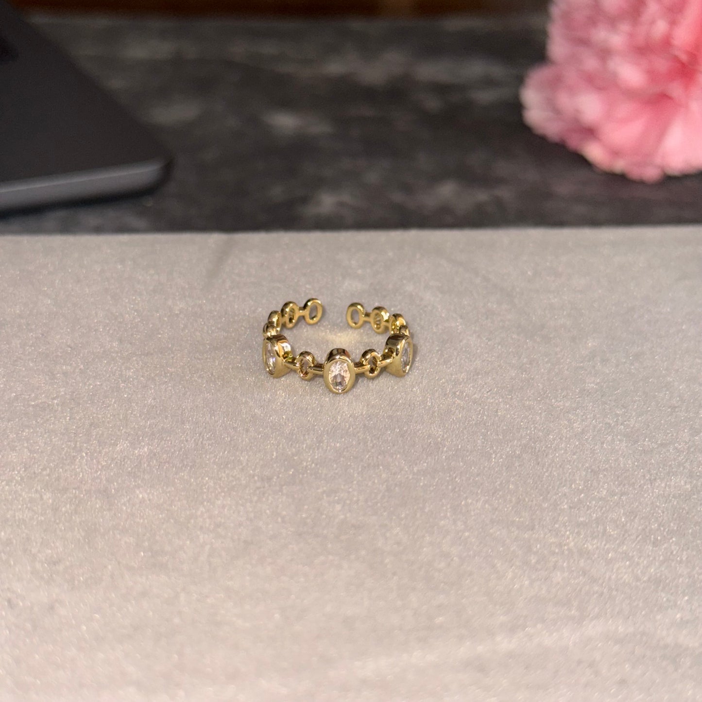 Studded Link Ring