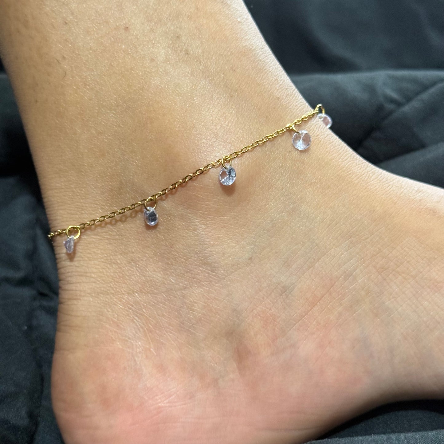 Dewdrop Dangle Anklet (Single)