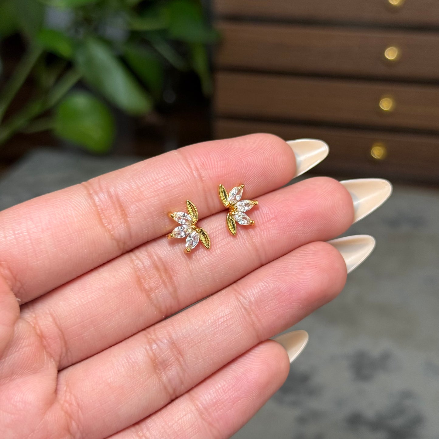 Flora Half-Bloom Ball-Back Studs