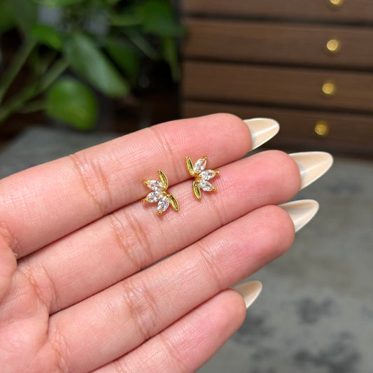 Flora Half-Bloom Ball-Back Studs