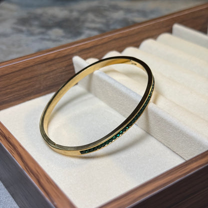 Emerald Eternity Line Bangle
