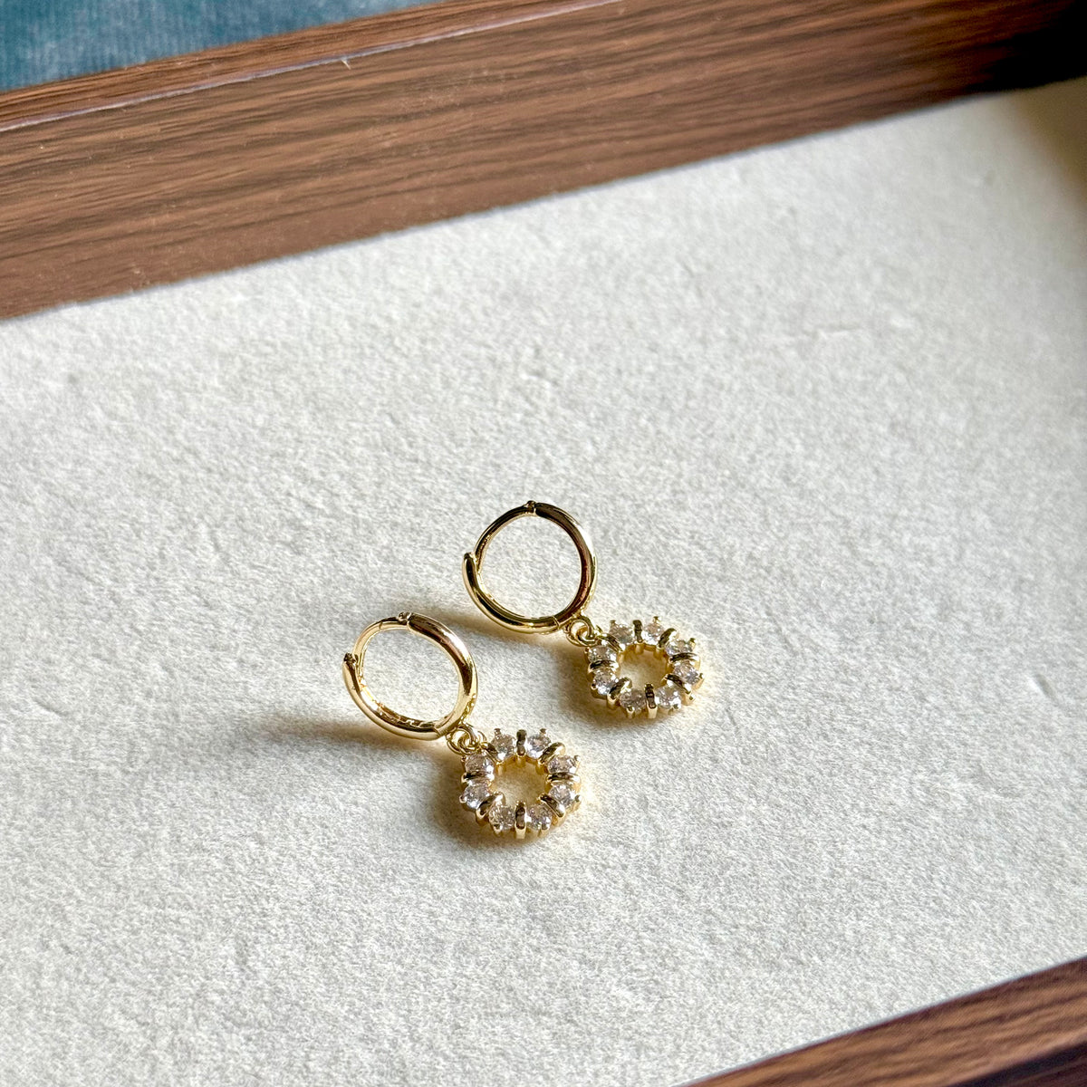 Halo Dangle Hoops