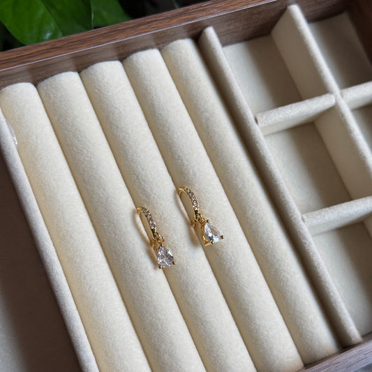 Dew-Drop Studded Hoops