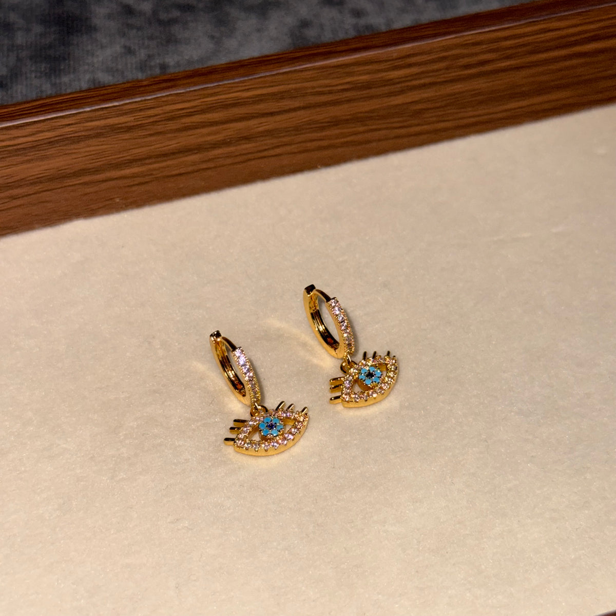 Evil-Eye Dangle Hoops