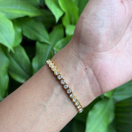 Christina Studded Bangle (Thin Wrist)