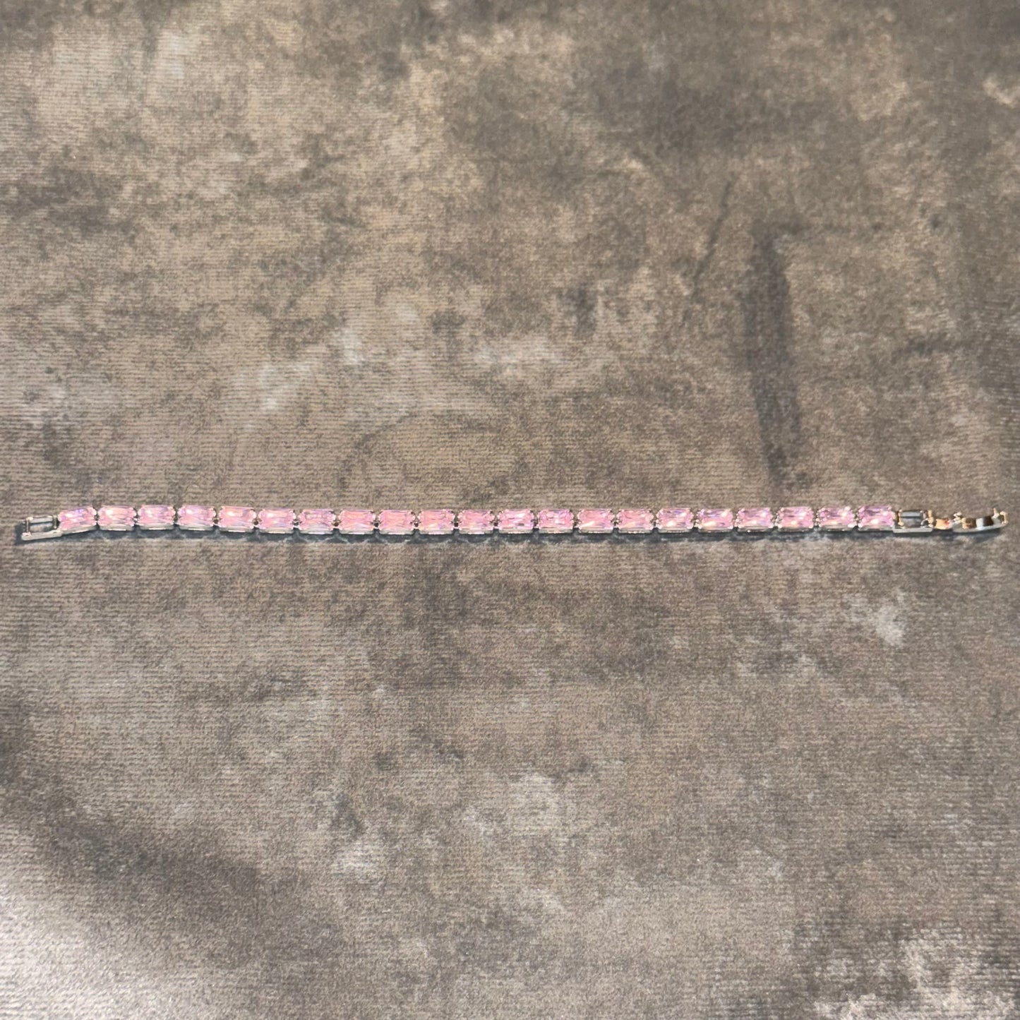 Pink Satin Horizon Tennis Bracelet
