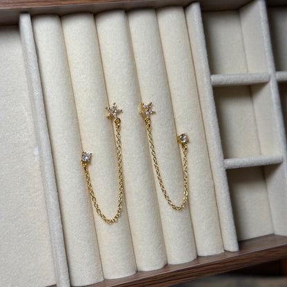 Jasmine Double-Piercing Studs