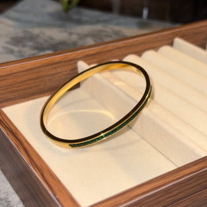 Emerald Eternity Line Bangle