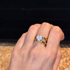 Heart Bubble-Band Solitaire Ring HOUSE OF LAILA