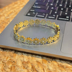 Delilah Floral Bangle (Regular Sized) HOUSE OF LAILA