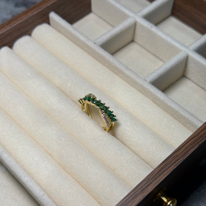 Emerald Twine Ring