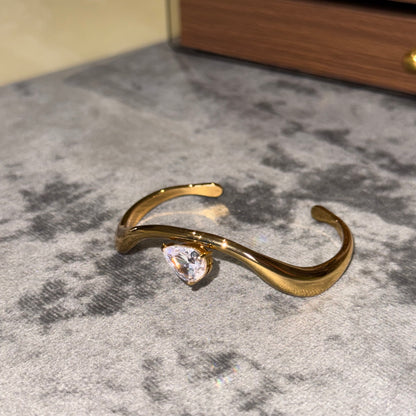 Ebony Wave Cuff Bangle
