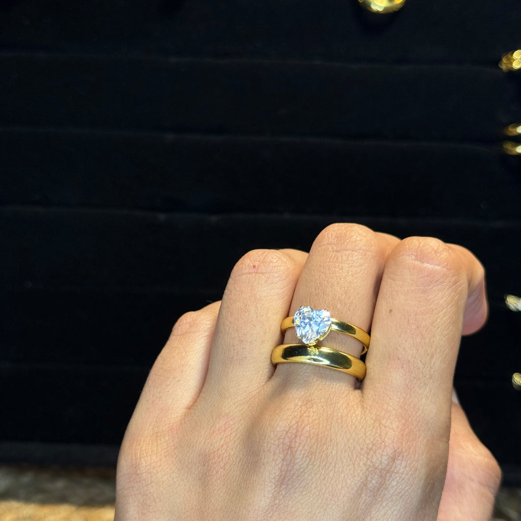 Heart Solitaire Ring HOUSE OF LAILA