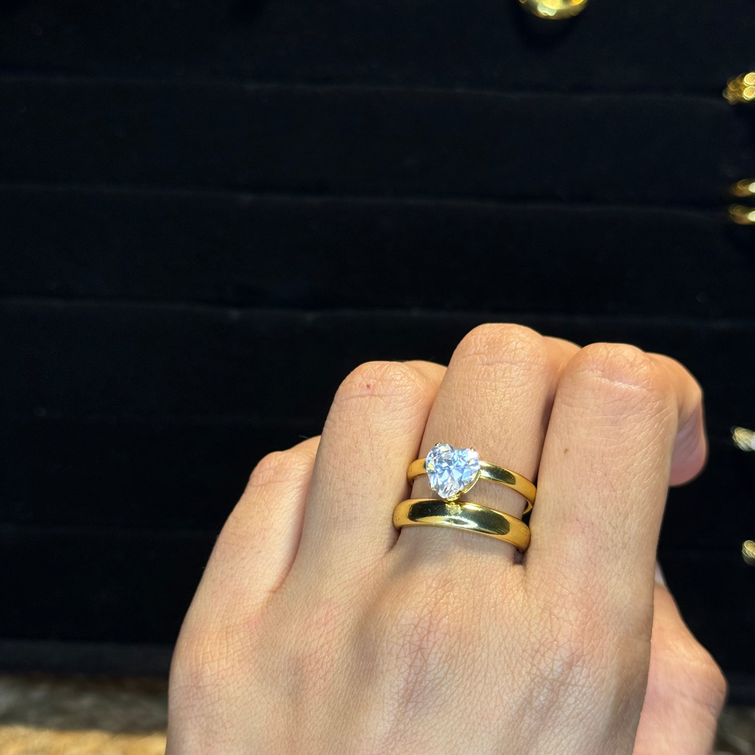 Heart Solitaire Ring HOUSE OF LAILA