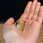 Open Floral Solitaire Ring HOUSE OF LAILA