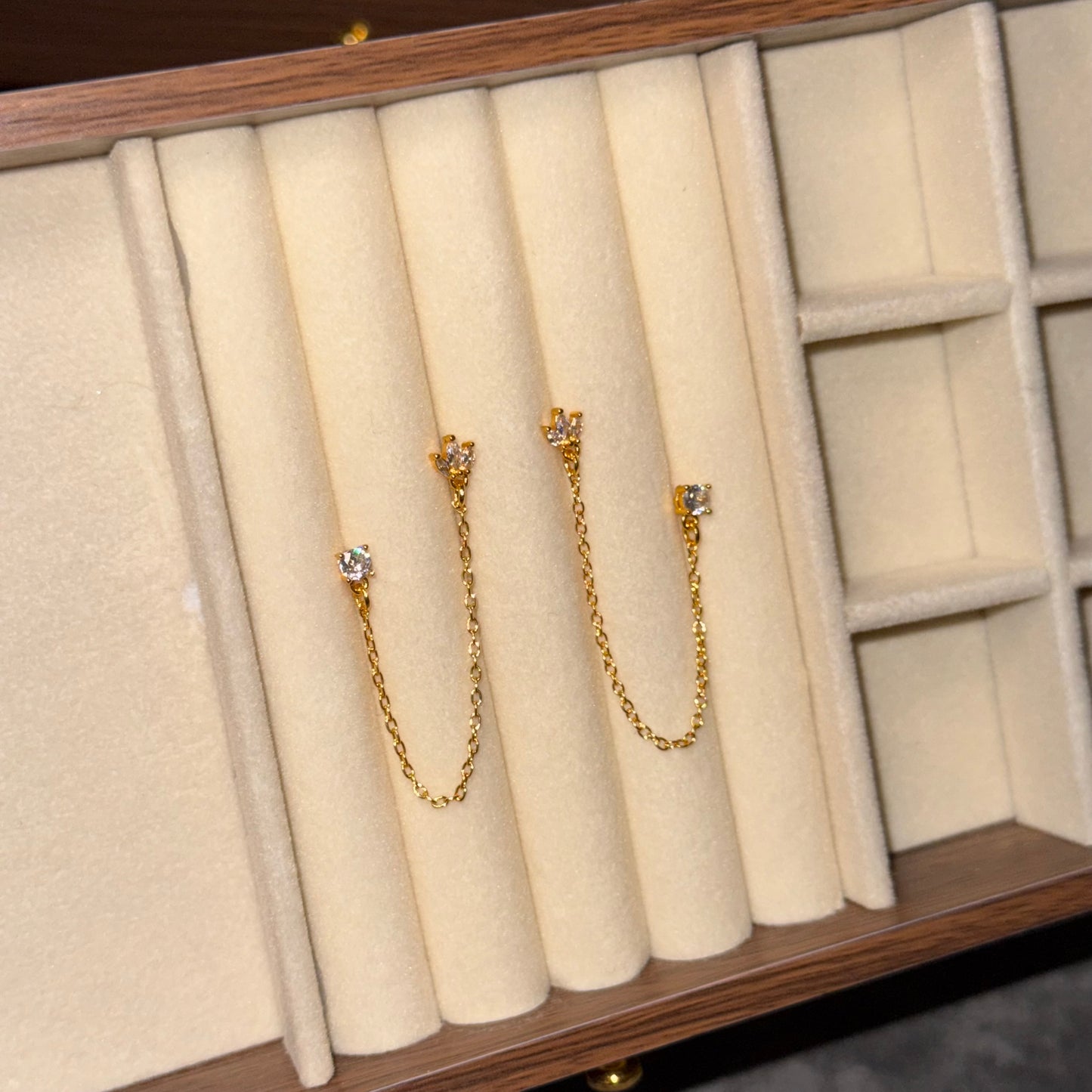 Tiara Double-Piercing Studs