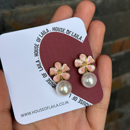 Blush Drop Studs